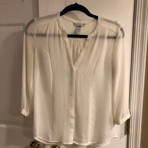 H&M Button Front 3/4 Sleeve Blouse